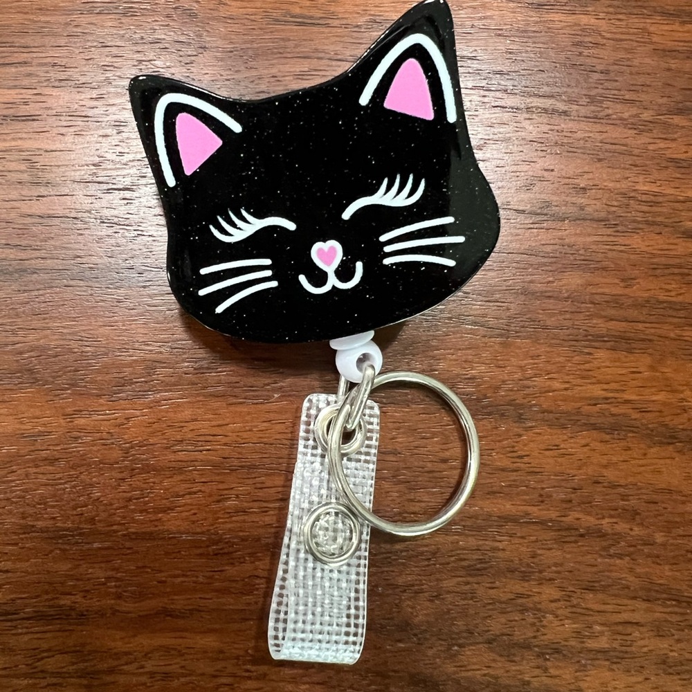 Black Cat Badge Reel
